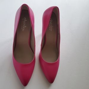 Charles by Charles Style Womens Pact Pointed Toe Heels Pumps Shoes 9M Magenta